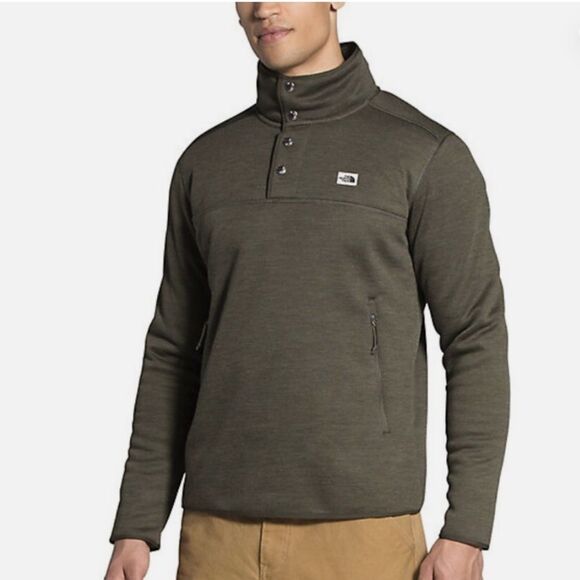 The North Face Patrol Sherpa Wool Blend Fleece Sweatshirt Top 1/4 Snap Size XL - Picture 10 of 13